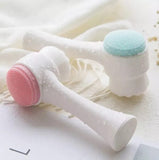 Double-sided Facial Cleansing Brush Soft Fiber Silicone Facial Cleansing Brush