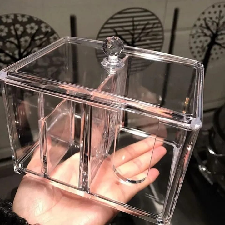 Acrylic Clear Transparent Cotton Box Makeup Bearing Storage Box