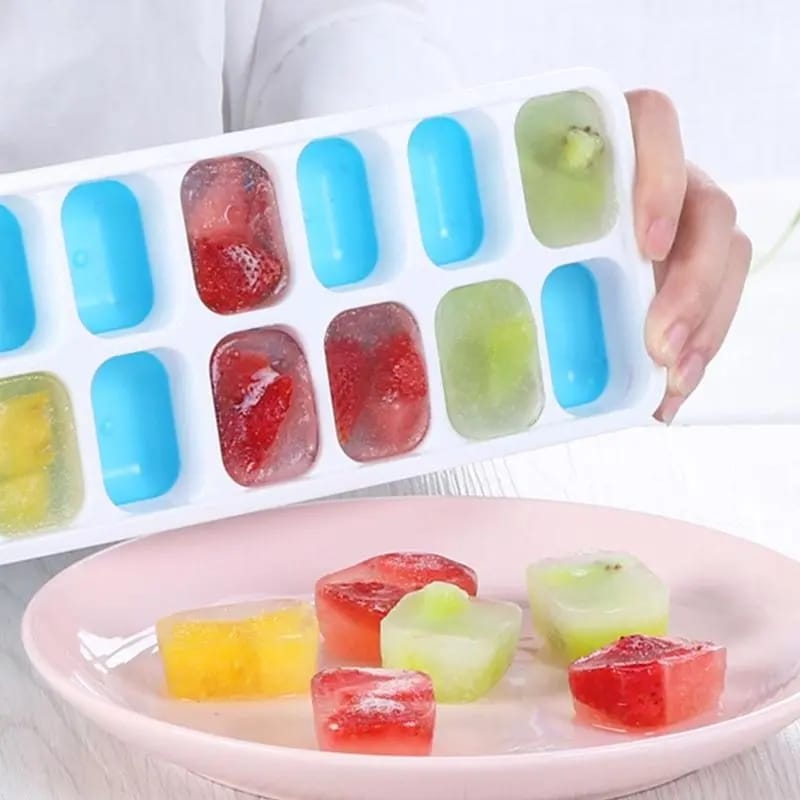` Silicone Ice Cube Tray With Lid