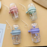 Cartoon Baby Feeding Cup With Straw Water Bottle