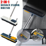 2 In 1 Floor Scrub Brush With Long Handle and Comb