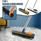 2 In 1 Floor Scrub Brush With Long Handle and Comb