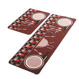 2Pcs Set Kitchen Floor Mat Non Slip-D