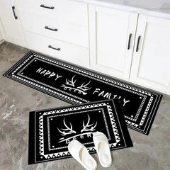 2Pcs Set Kitchen Floor Mat Non Slip-E