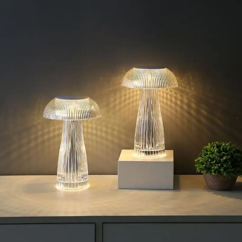 LED Touch Mushroom Lamp Cute Crystal Mushroom Lamp with Remote Control