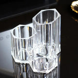 Clear Acrylic Plastic Cosmetic Makeup Brush Holder Organizer