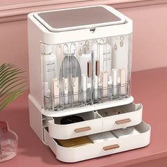 Cosmetic Storage Makeup Box With Mirror Led Light