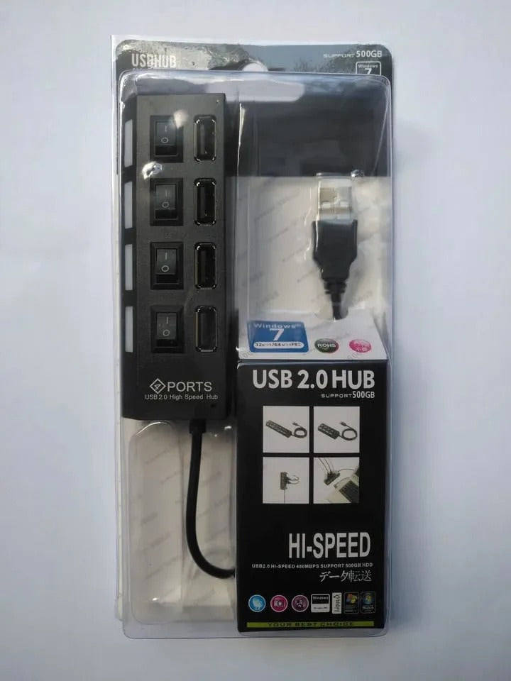 Multi USB 3.0 Splitter Hub Use Power Adapter