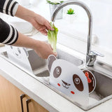 Cute Panda Sucker Sink Wash Basin Splash Water Blocking Plate