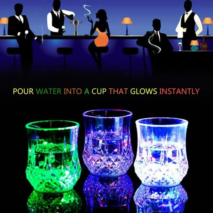 LED Flashing Glowing Water Glass Cup