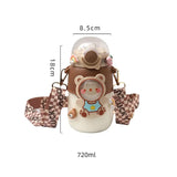 Cartoon Animal Plastic Drinking Bottle Leakproof for Girl School Sport