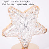 Crystal star Table Lamp, Touch Control Bedside Lamp with 3 Levels Brightness