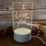 LED Night Light Note Board With Pen