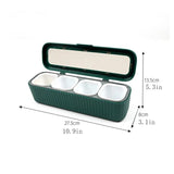 4 Grids Seasoning Storage Box With Spoon