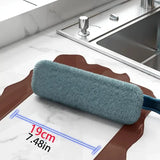 360°Rotatable Brush with Folding Long Handle, Microfiber Flat Floor mop Rotatable Cleaning Brush