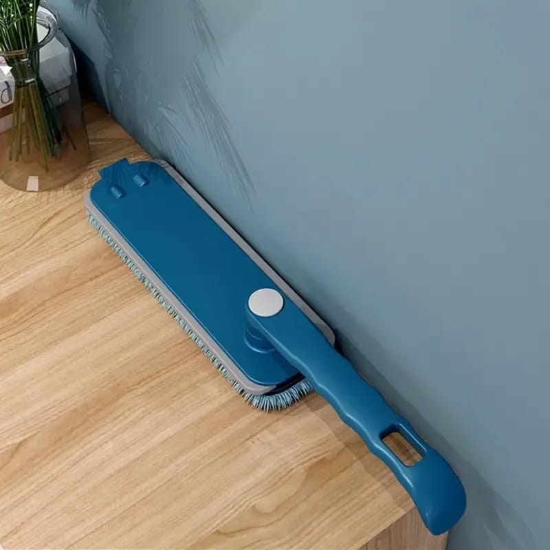 360°Rotatable Brush with Folding Long Handle, Microfiber Flat Floor mop Rotatable Cleaning Brush