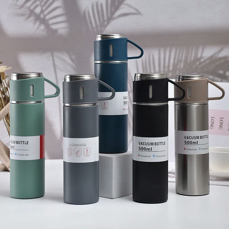 500ML Smart Thermos Water Bottle Stainless Steel Tea Coffee Thermal Mugs