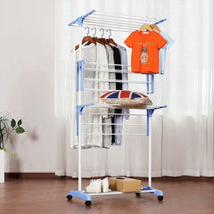 Stainless Steel Strong Standing Three Layer Drying Clothes Rack