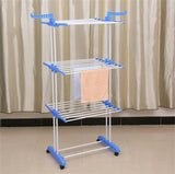 Stainless Steel Strong Standing Three Layer Drying Clothes Rack