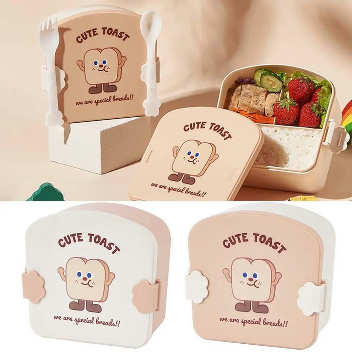 Lunch Box Fun Cartoon Burger Leakproof Lunch Container with Compartments