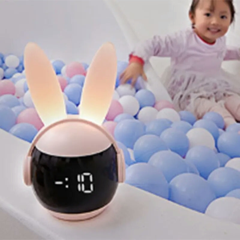 Rainbow Rabbit LED Digital Alarm Clock Electronic LED Display Sound