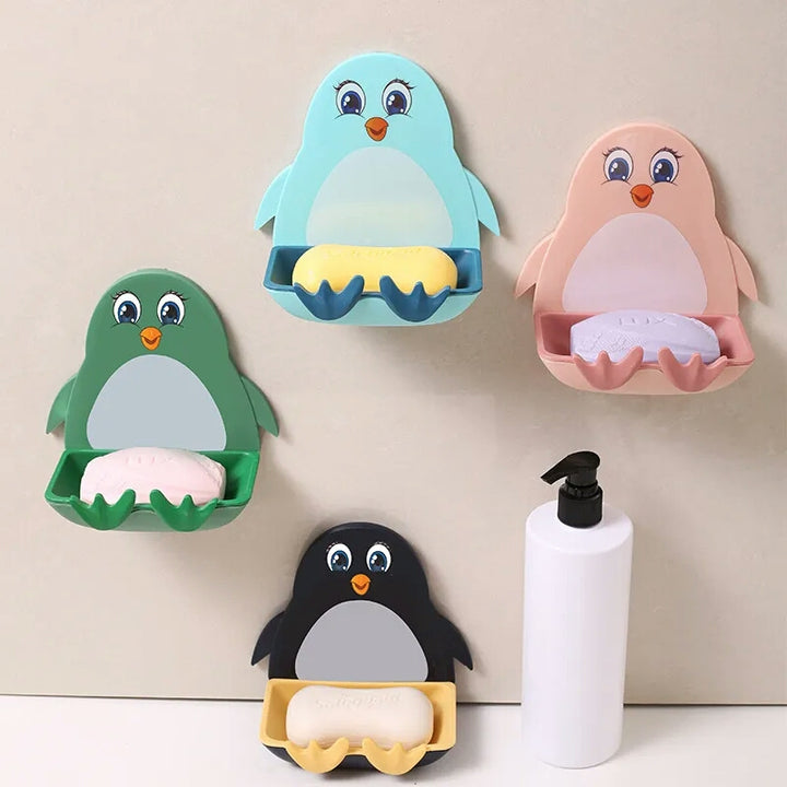 Bathroom Penguins Soap Box Decorative Organizer