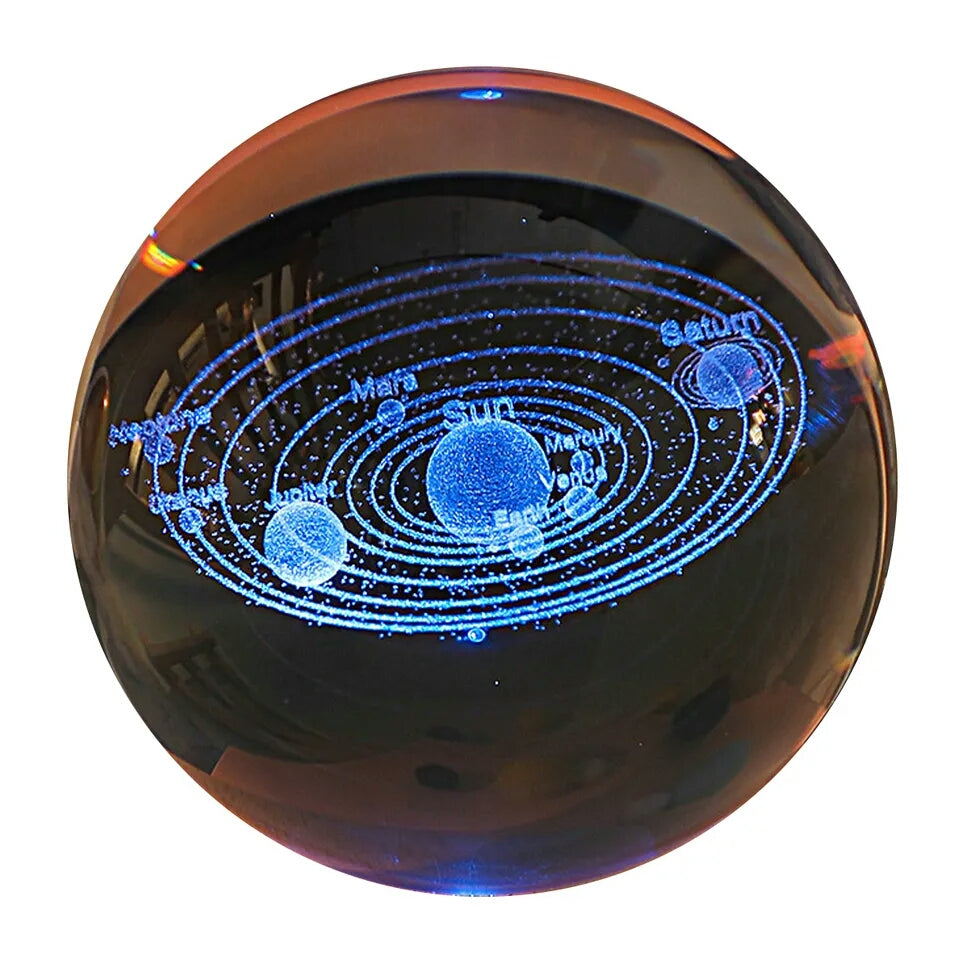 3D Crystal Lights Lamp Glowing Planetary Galaxy Night Light