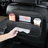 Leather Car Backseat Organizer With Tissue Bag Holder Car Back Seat Hanging Storage organizer