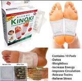 10 pcs KINOKI Cleansing Detox Foot Pads Toxins Stress Relief