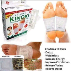 10 pcs KINOKI Cleansing Detox Foot Pads Toxins Stress Relief