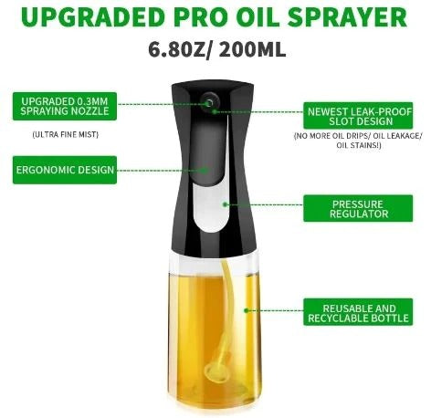 600ml Sauce Sprayer Bottle, BBQ Cooking Kitchen Olive Oil Sprayer