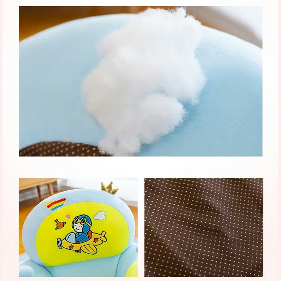 Cute Cartoon Animal Baby Sofa Cradle Support Seat Cover Toddlers