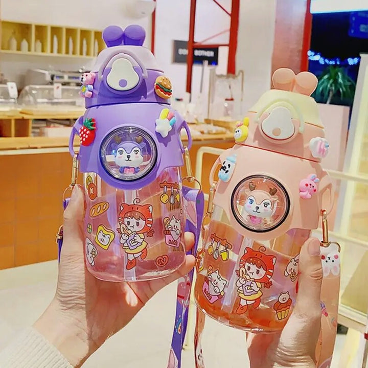 750ml New Summer Water Bottles High Color Value Cute Rabbit Suction Cup