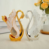 Duck shape spoon holder with spoon