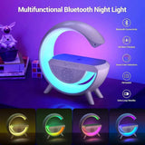 Bluetooth speaker, colorful atmosphere light, wireless charging clock, alarm clock