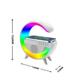 Bluetooth speaker, colorful atmosphere light, wireless charging clock, alarm clock