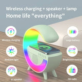 Bluetooth speaker, colorful atmosphere light, wireless charging clock, alarm clock