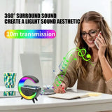 Bluetooth speaker, colorful atmosphere light, wireless charging clock, alarm clock