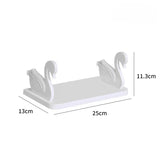 2 pcs Wall Mounted Swan Storage Shelf Organizer