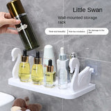 2 pcs Wall Mounted Swan Storage Shelf Organizer