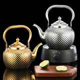 Stainless Steel Hammer Grain Tea Kettle