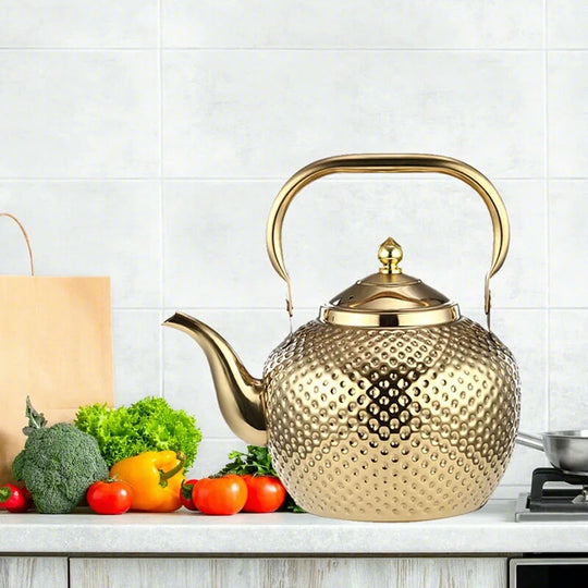 Stainless Steel Hammer Grain Tea Kettle A Dollar PK