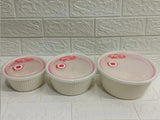 Set Of 3 Open Lid Bowl, Fresh Keeping Bowl