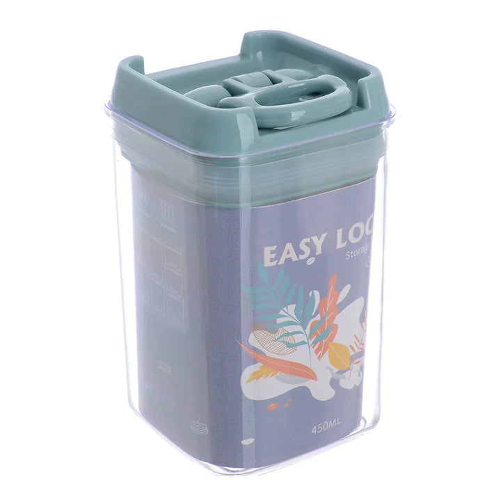Set Of 4 Easy Lock Storage Tank, Acrylic Condiment Seasoning Set, Airtight (400ml, 600ml, 800ml, 1000ml)