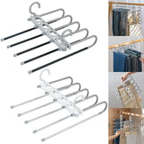 5 in 1 Stainless Steel Foldable Hangers for Clothes Hanging Multi-Layer