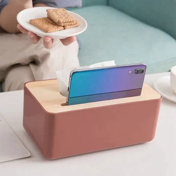 Tissue Box With Mobile Stand
