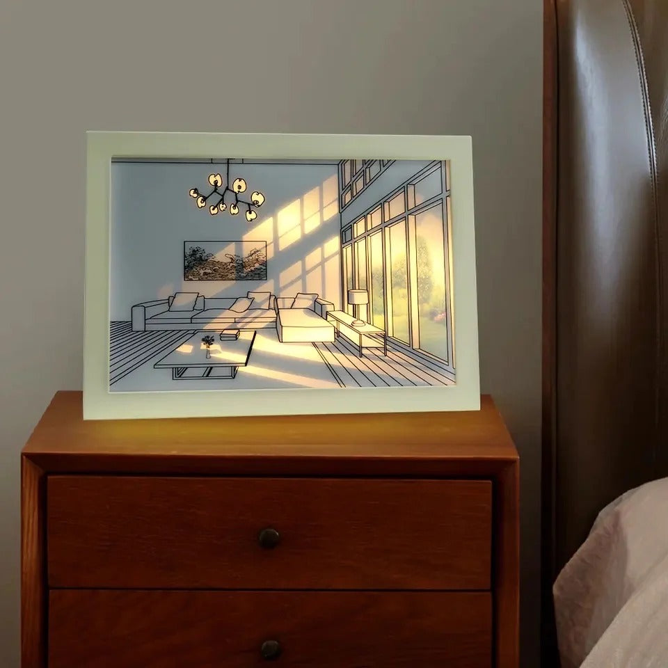 Sunshine Art Painting Frame, LED Shadow Painting Frame