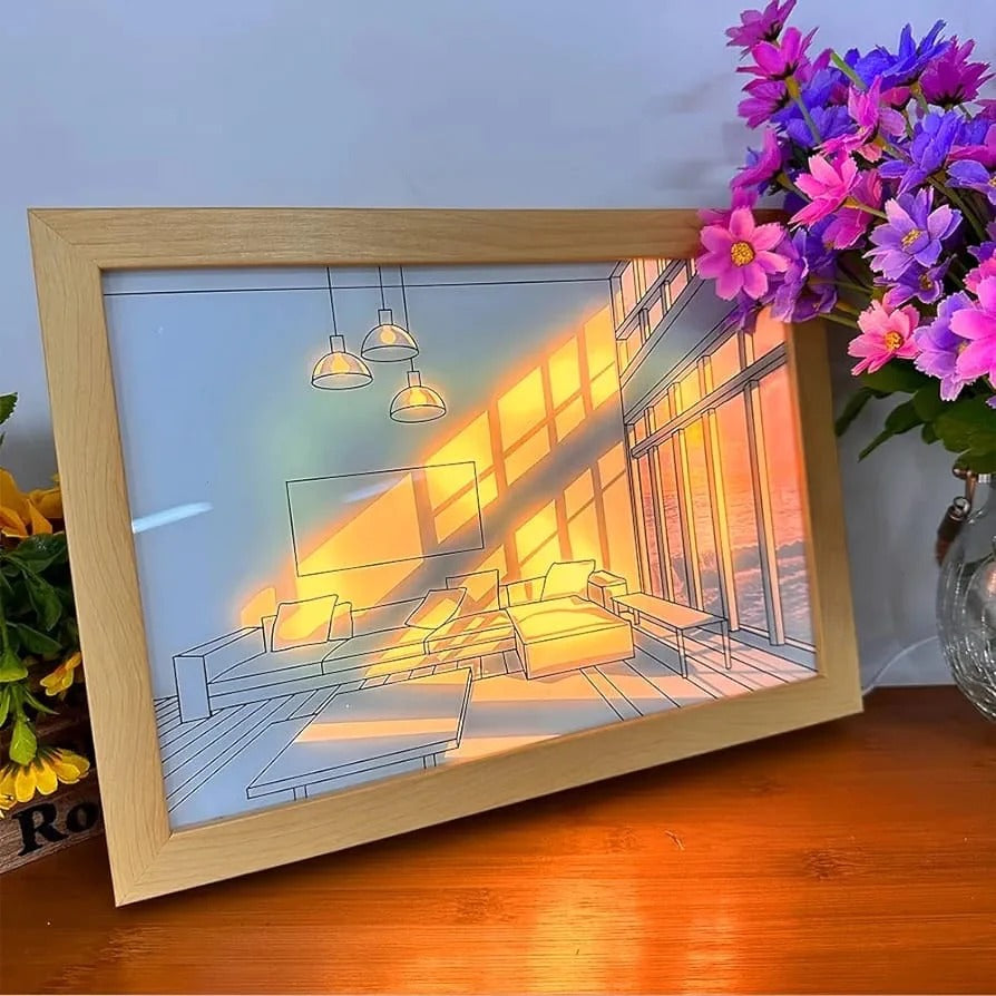 Sunshine Art Painting Frame, LED Shadow Painting Frame