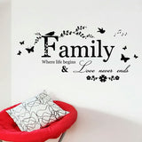 Family Letter Quote Wall Sticker