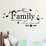 Family Letter Quote Wall Sticker